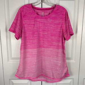 Lularoe Women's Confident Workout T Shirt Rise Collection Hot Pink Ombre XL